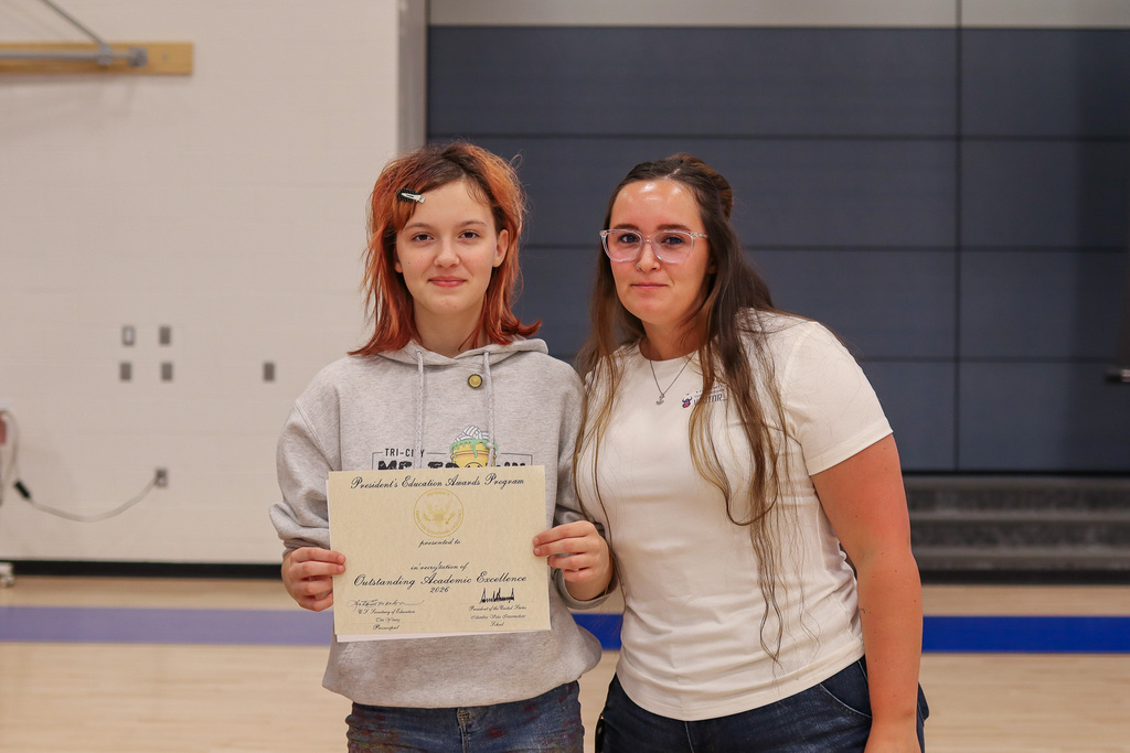 photo of student with family
