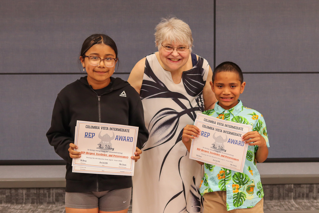 Mrs. Ross and her REP Award winners