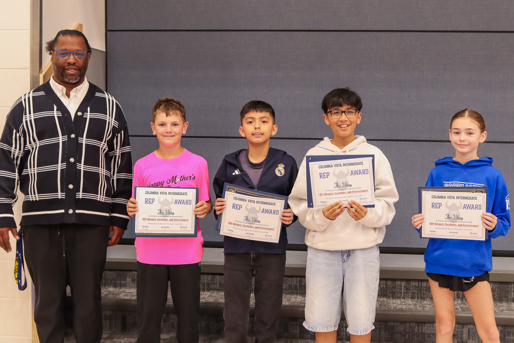 Mr. Williams and his REP Award winners