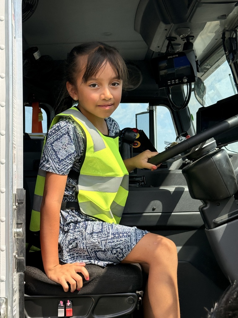 student in Sanitary Disposal Truck 