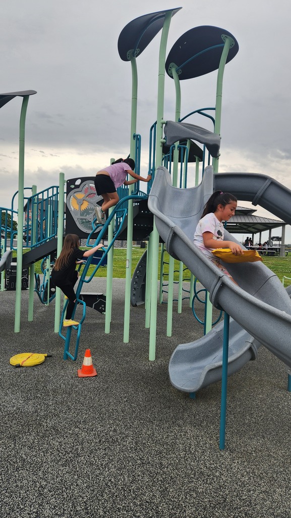 Students playing on the playground 