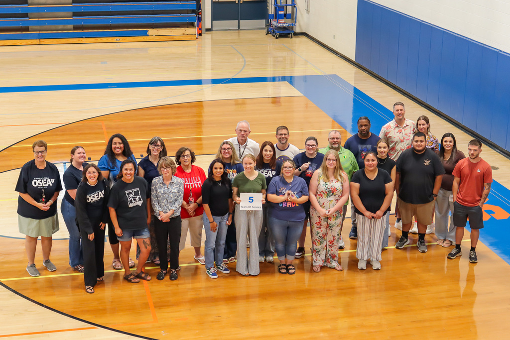 Staff who have completed 5 years in the district