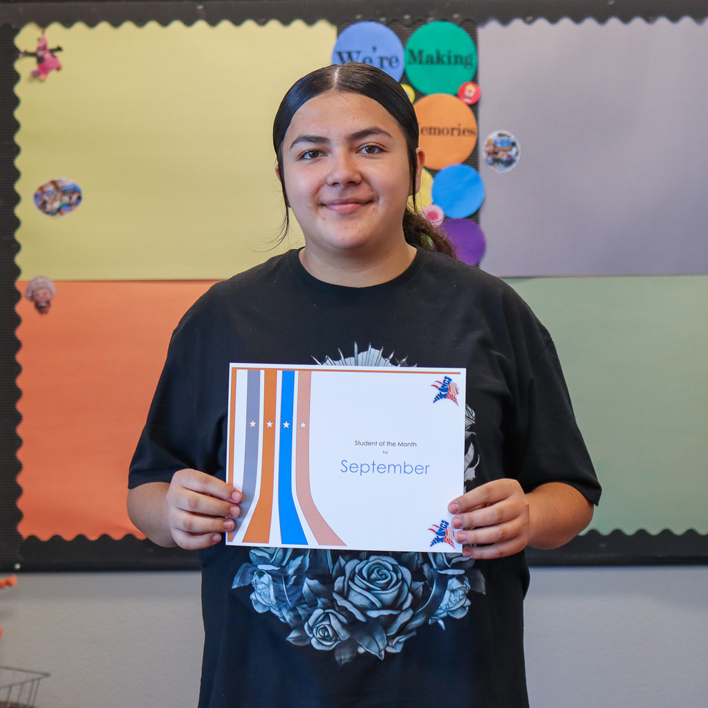 Photo of student of the month