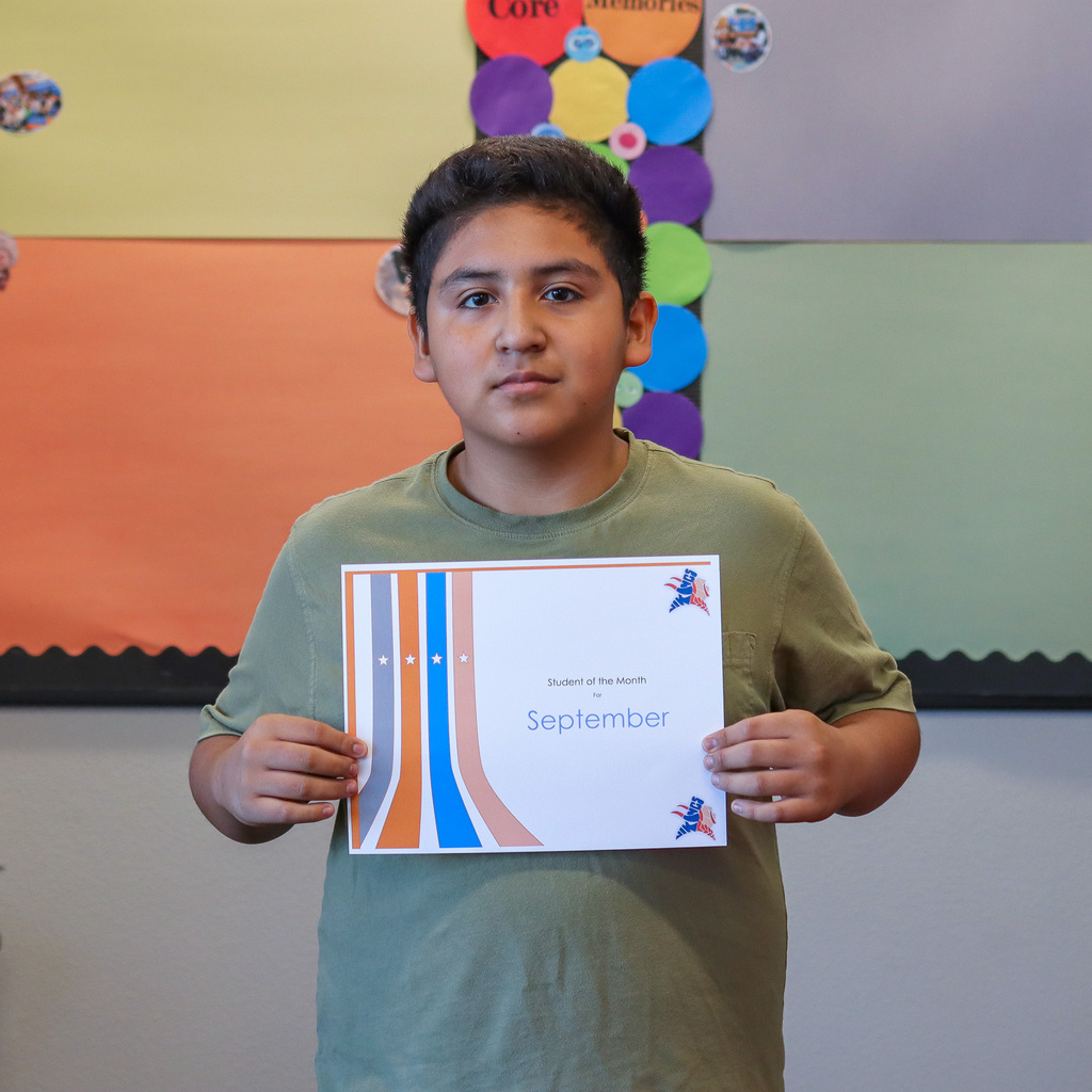 Photo of student of the month
