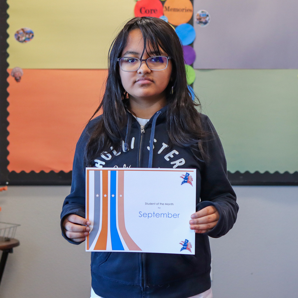 Photo of student of the month