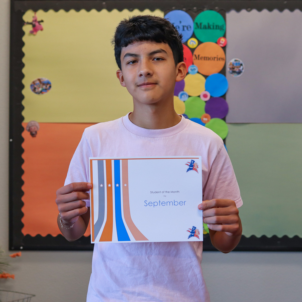 Photo of student of the month