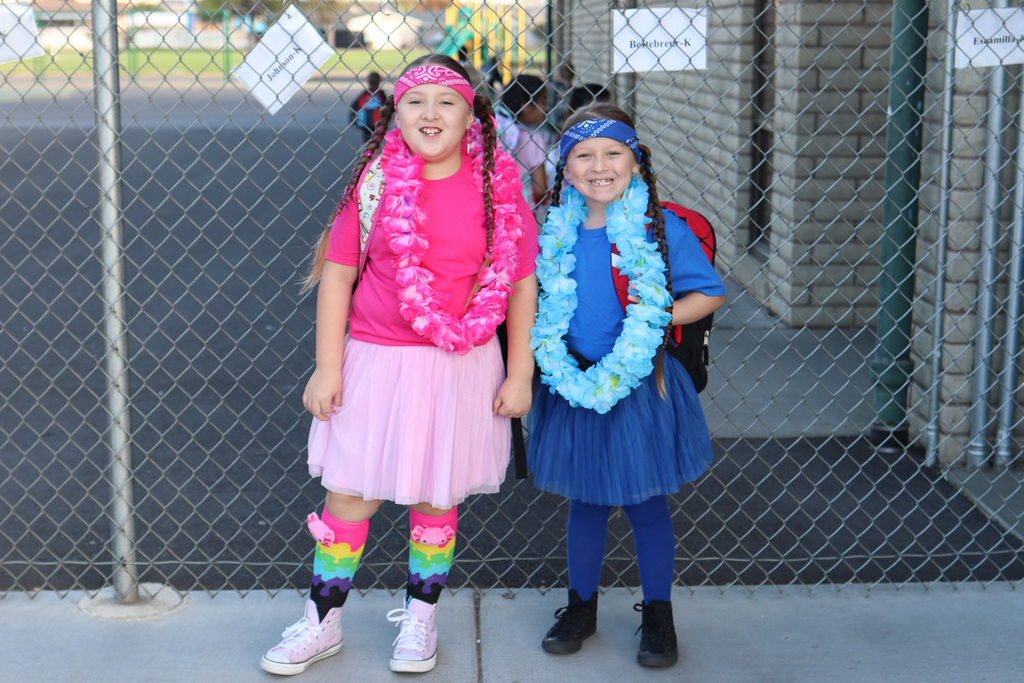 Students at MHES dressed for favorite colors day