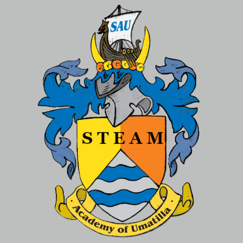 Umatilla STEAM Academy Logo on Gray Background