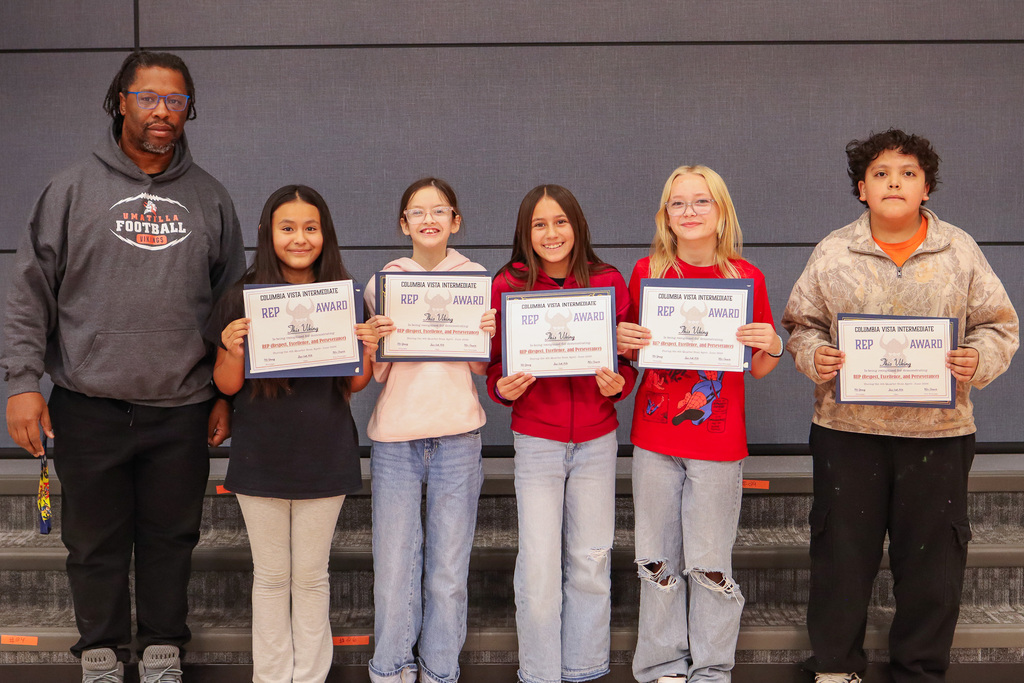Photo of Mr. Williams and his REP Award winners