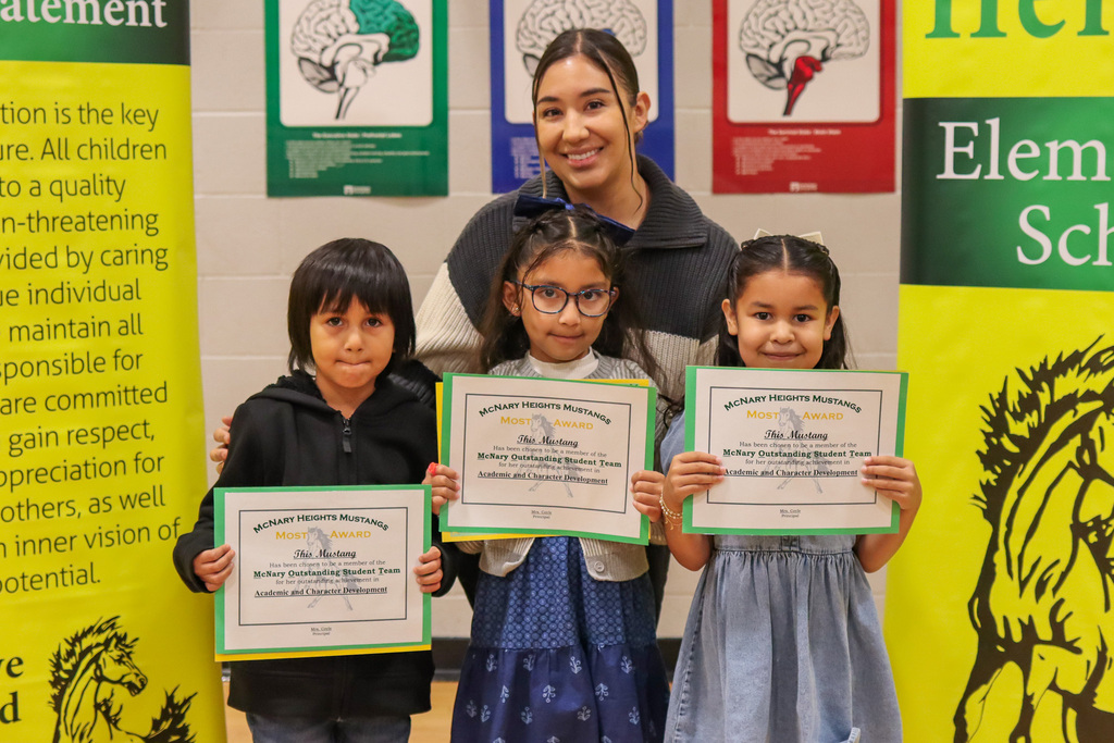 Photo of Ms. Chavez with her MOST Award winners