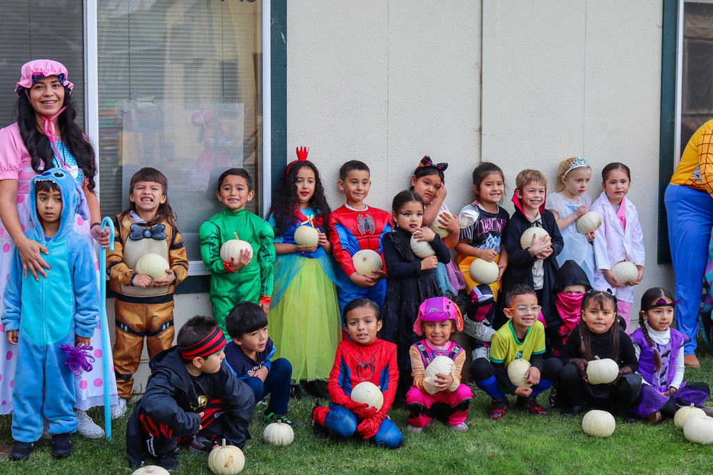 Mrs. Garcia's class and their pumpkins they got to pick