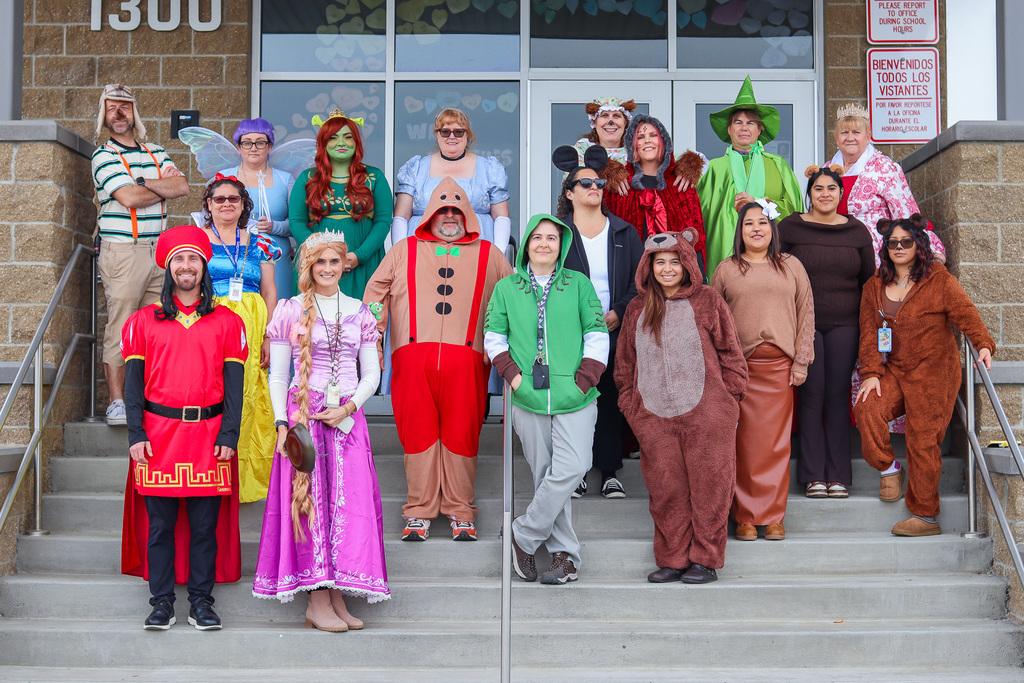 CBMS staff dressed up as Shrek Characters