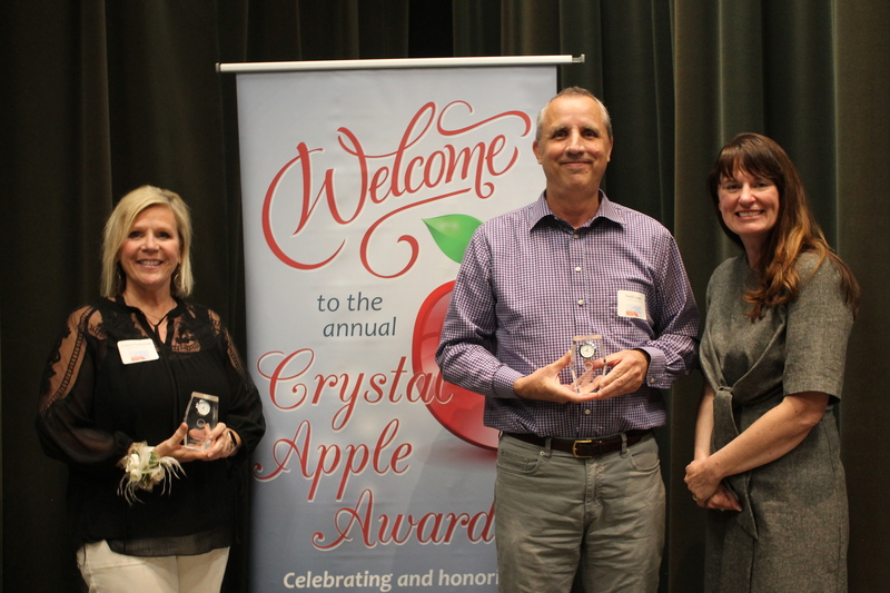 Corinne Funderburk, Davide Lougee, and Superintendent Heidi Sipe