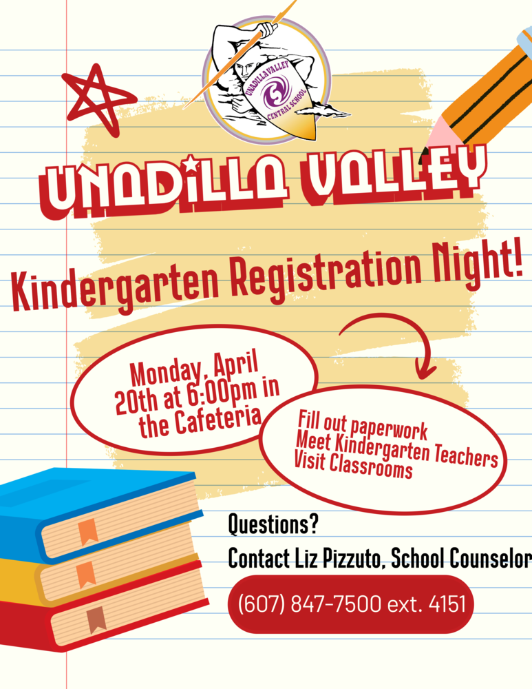 Flyer for kindergarten registration night