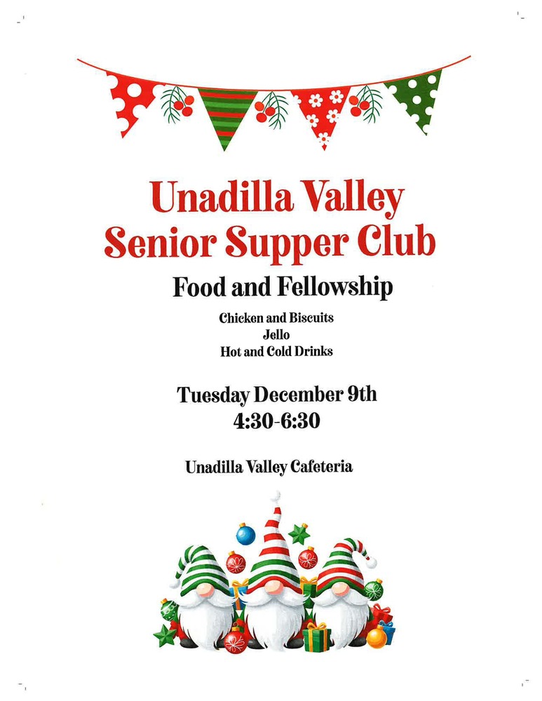 Senior Supper Club flyer