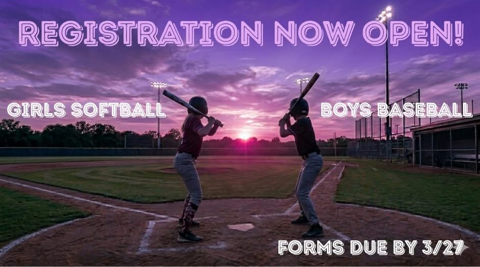 youth baseballl softball flyer