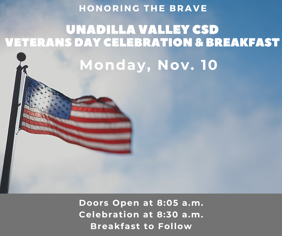 Flyer for veterdans day