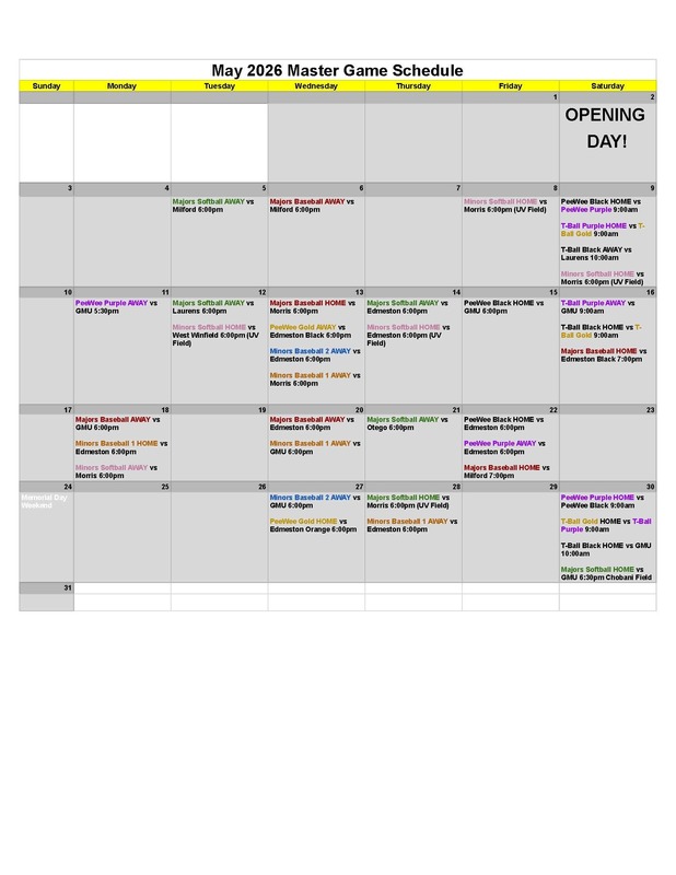 June schedule