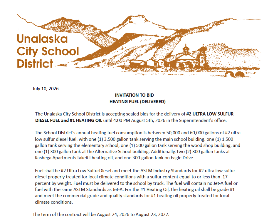 UCSD Invitation to Bid - Fuel Delivery for 2026-27 School Year