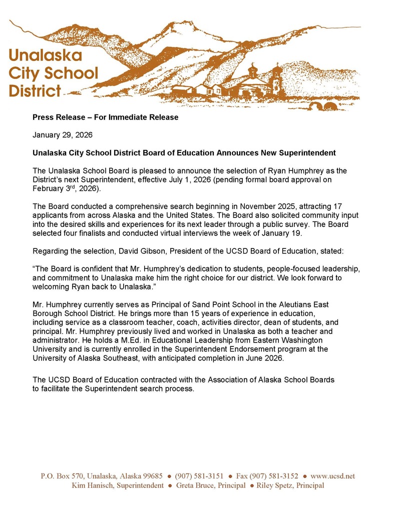 Supt Press Release
