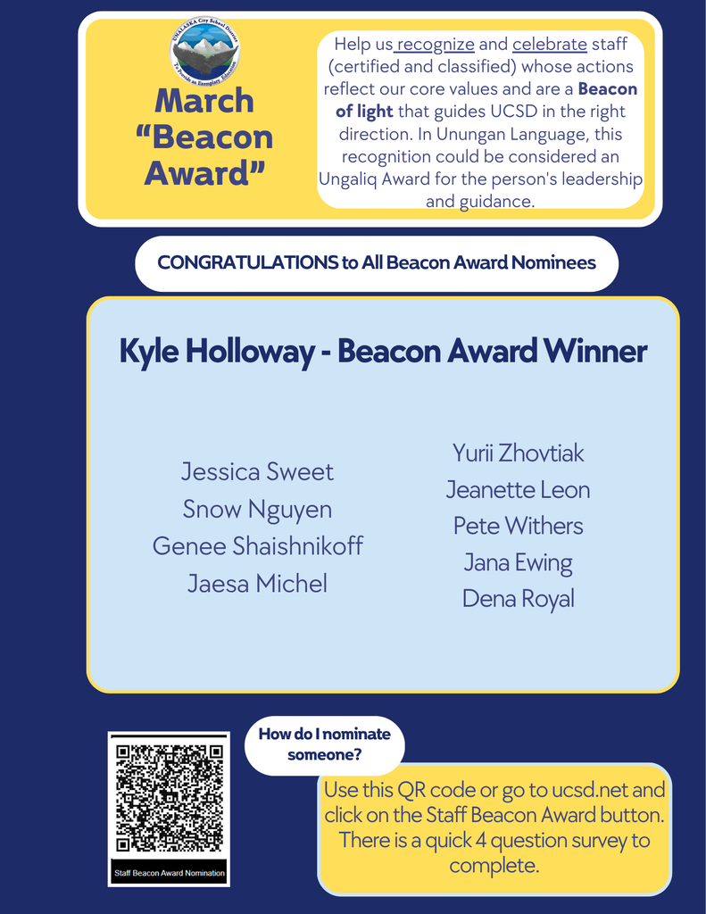Kyle Holloway is our March Beacon Award Winner