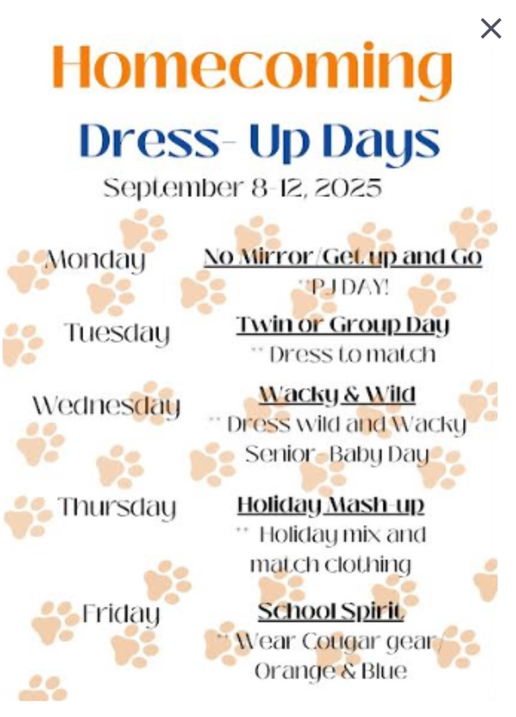 dress up days this week