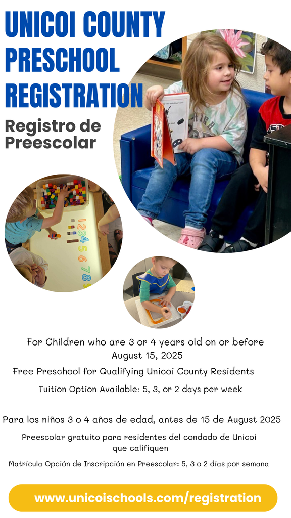 Pre-K Registration is open! 