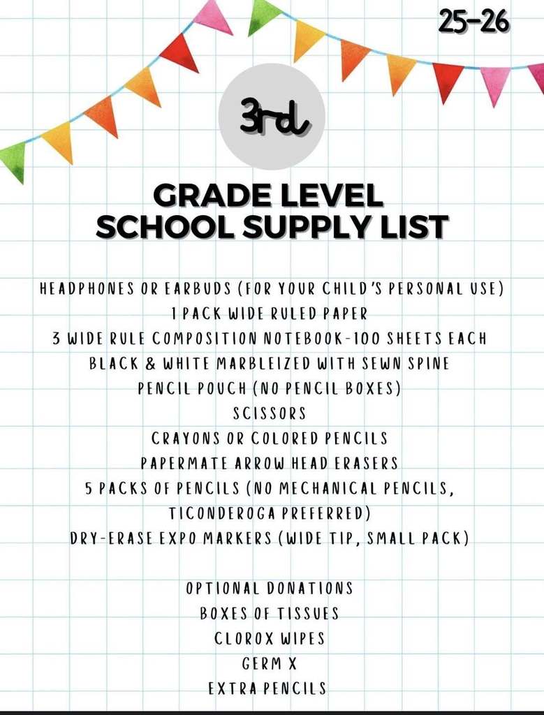 supply lists