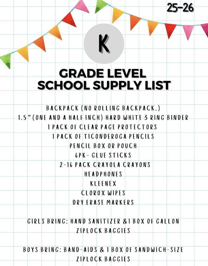 supply lists