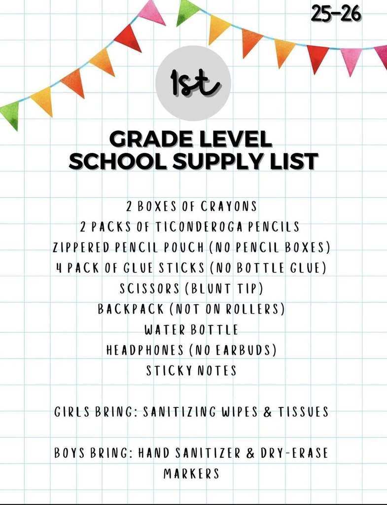 supply lists