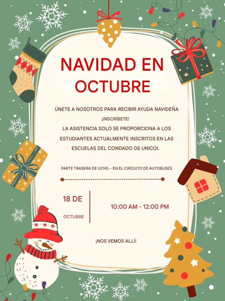 Christmas Assistance sign up - Spanish 