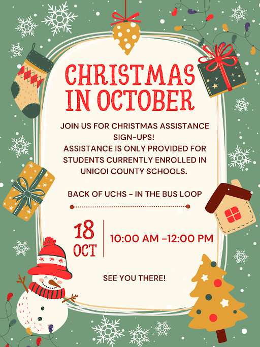 Christmas Sign Ups ~ 10/18/25 10:00-12:00 ~ UCHS Bus Loop