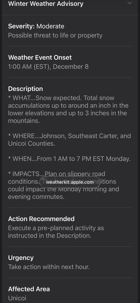 Winter Weather Advisory