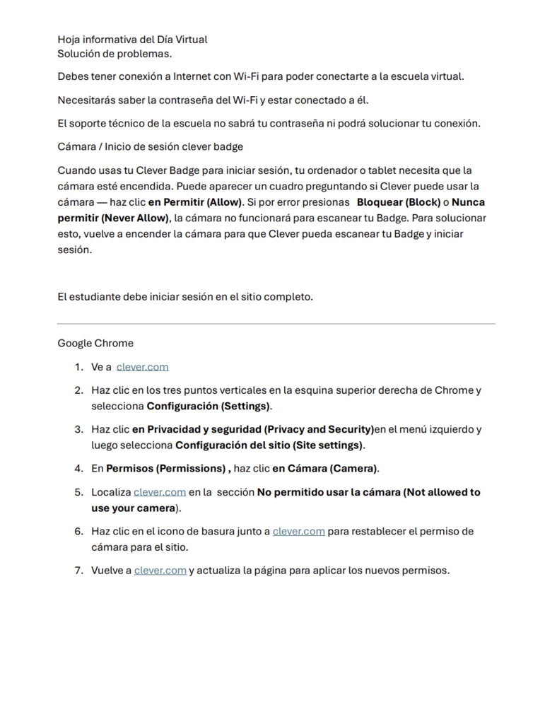 Chromebooks- Spanish Version