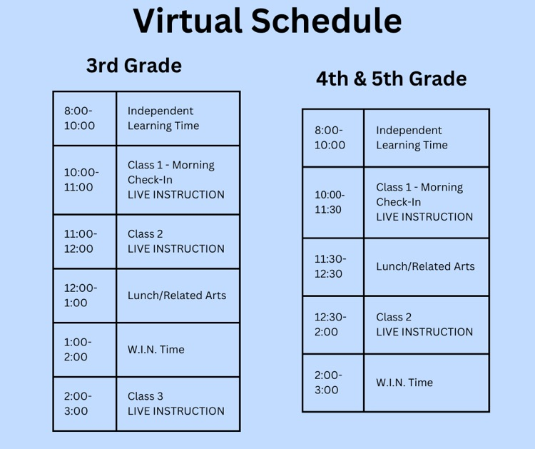 3-5 Virtual Schedule 