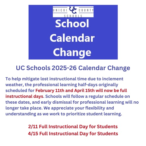 school calendar changes 