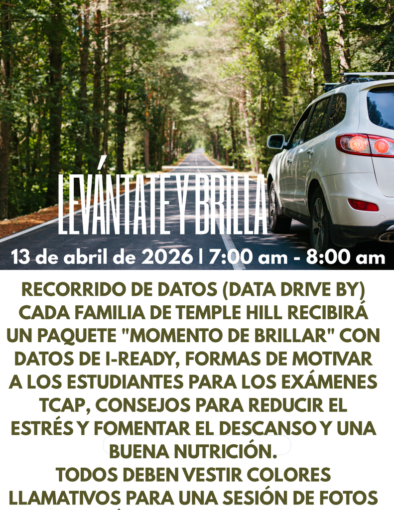 Family Engagement Rise & Shine Data Drive By