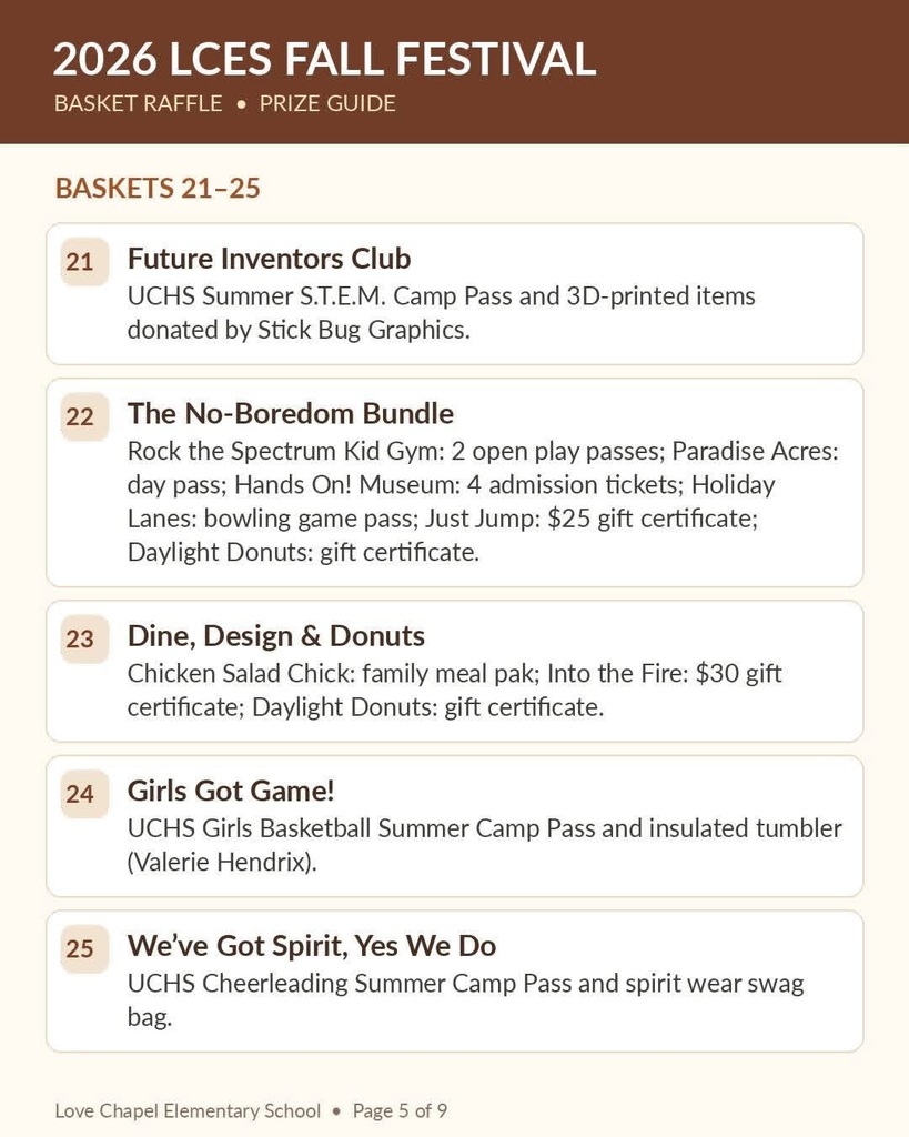 Baskets 21-25