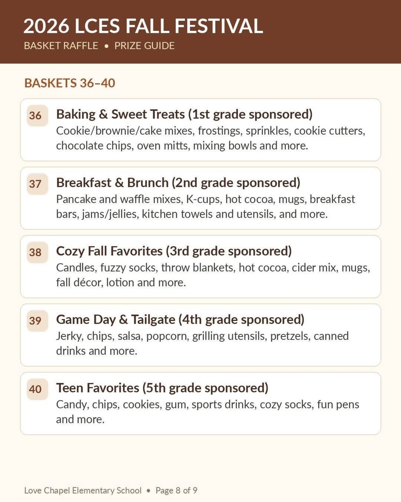 Baskets 36-40