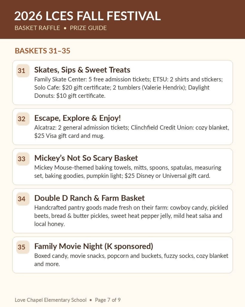 Baskets 31-35
