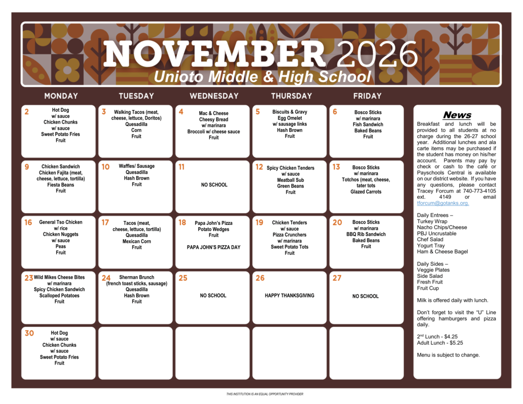 mshs nov 26 lunch