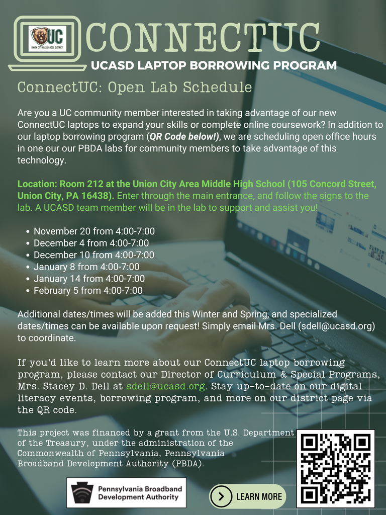 PBDA Open Lab Schedule