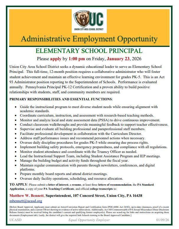 Elementary Principal Posting