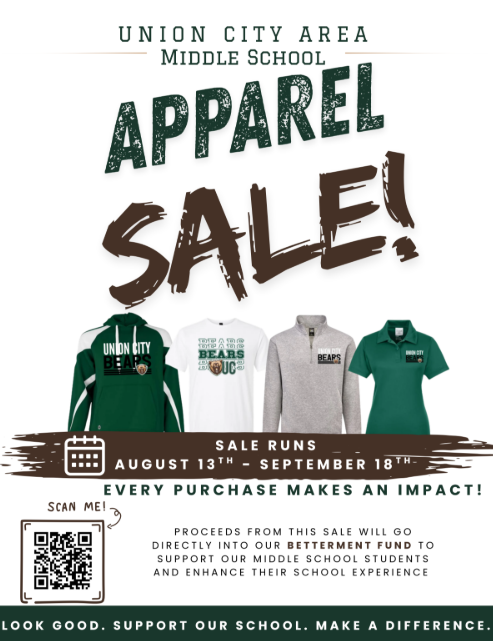 UCASD Middle School Apparel Sale!