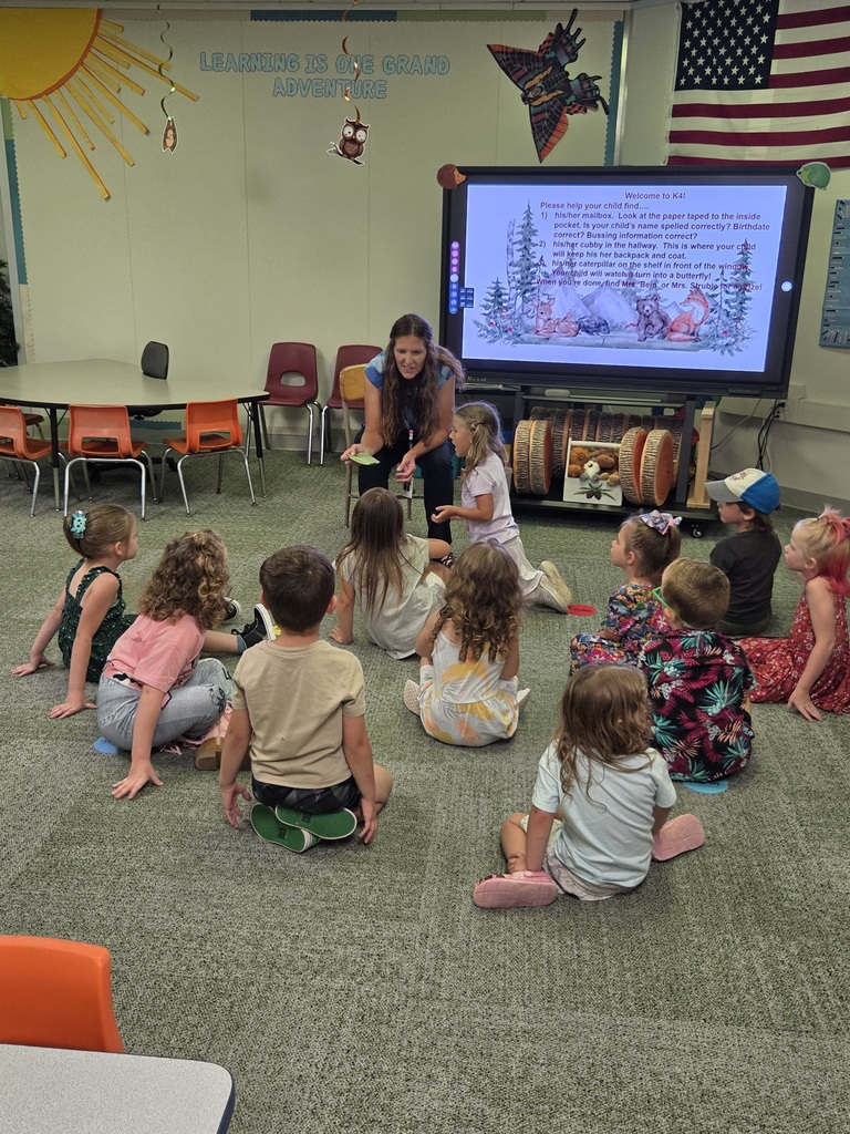 Meeting their teacher!
