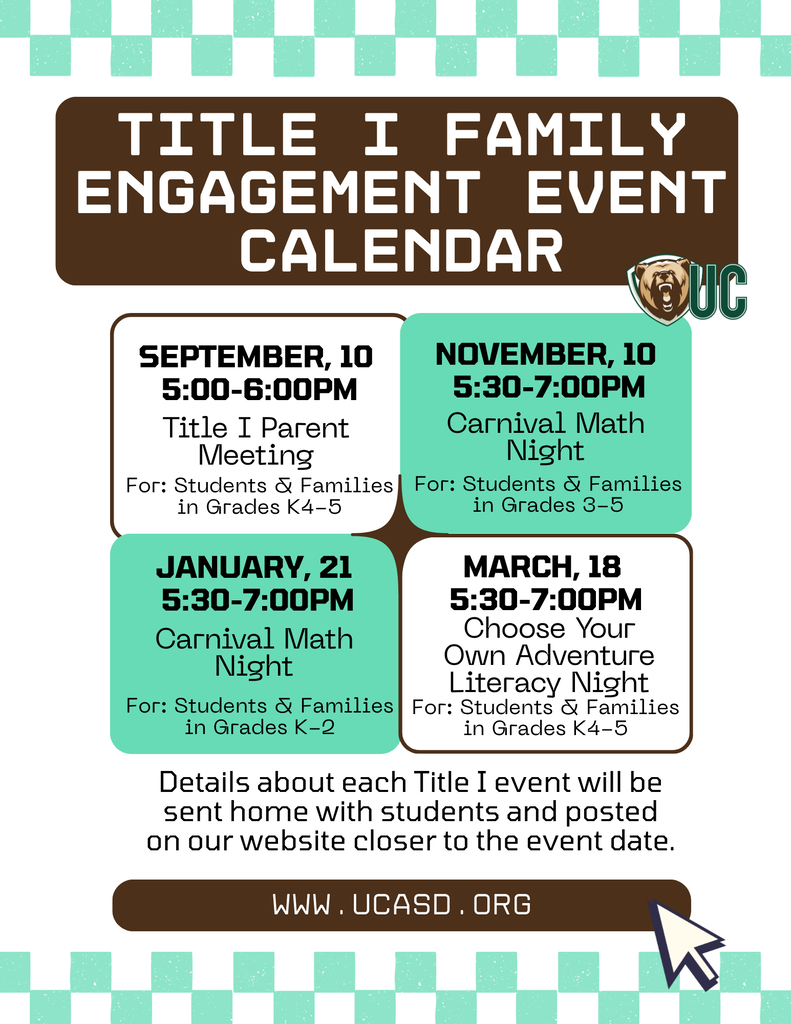 Title I engagement event calendar