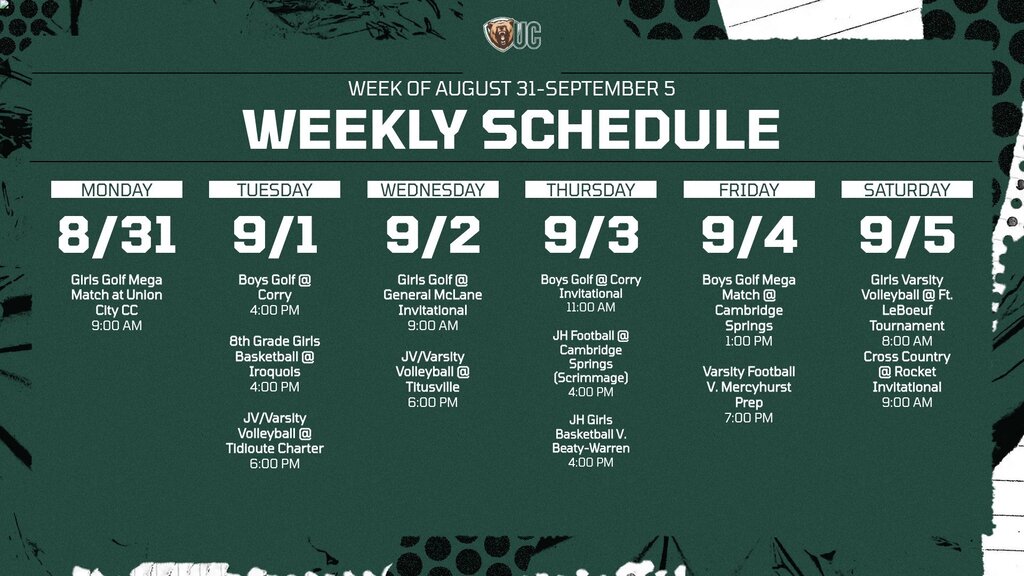 Weekly Schedule