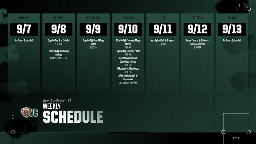 Weekly Schedule