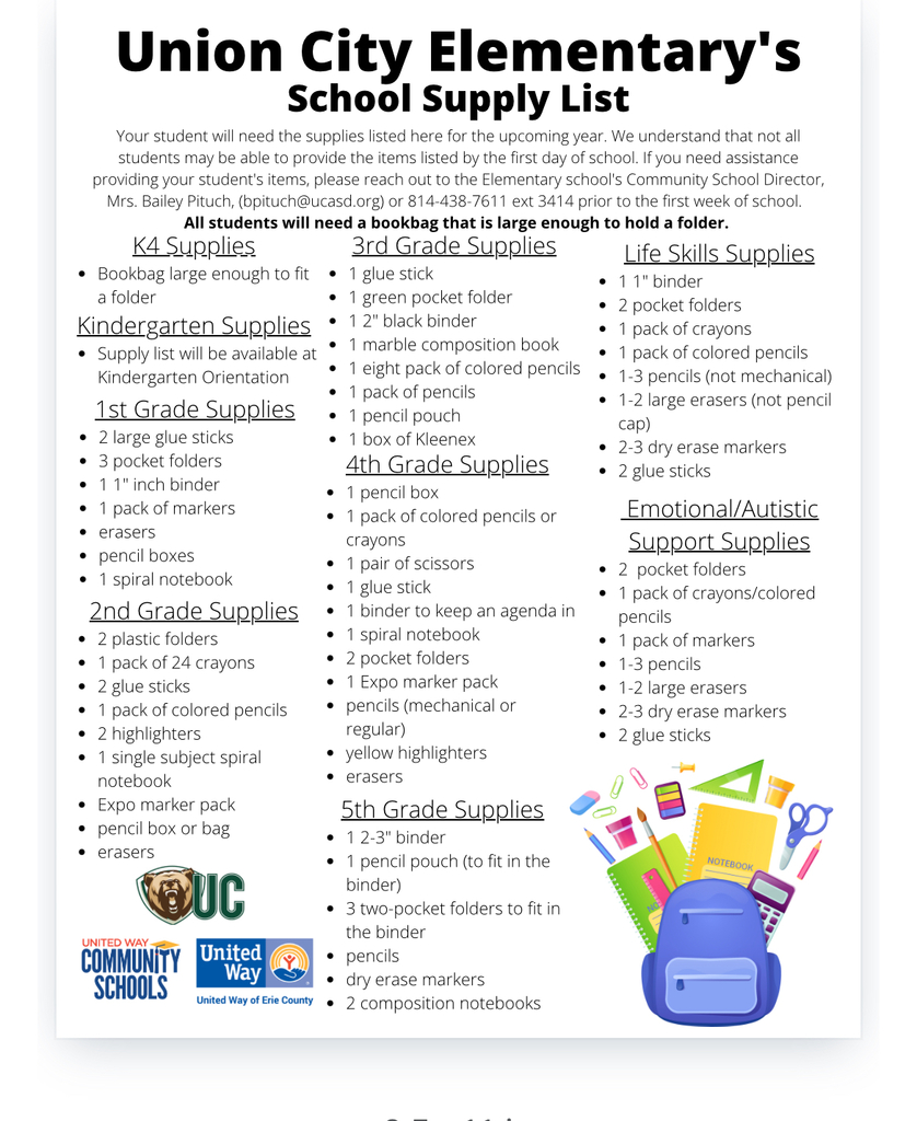 School Supply List