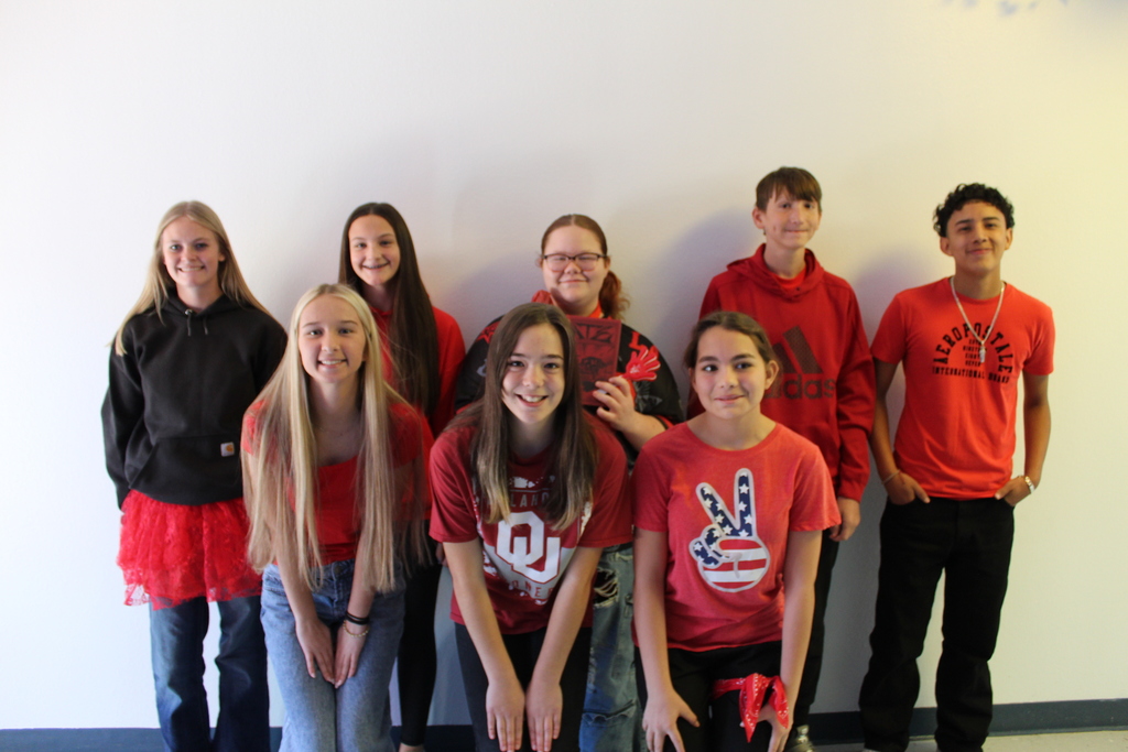 Students Wearing Red for Red Ribbon Week